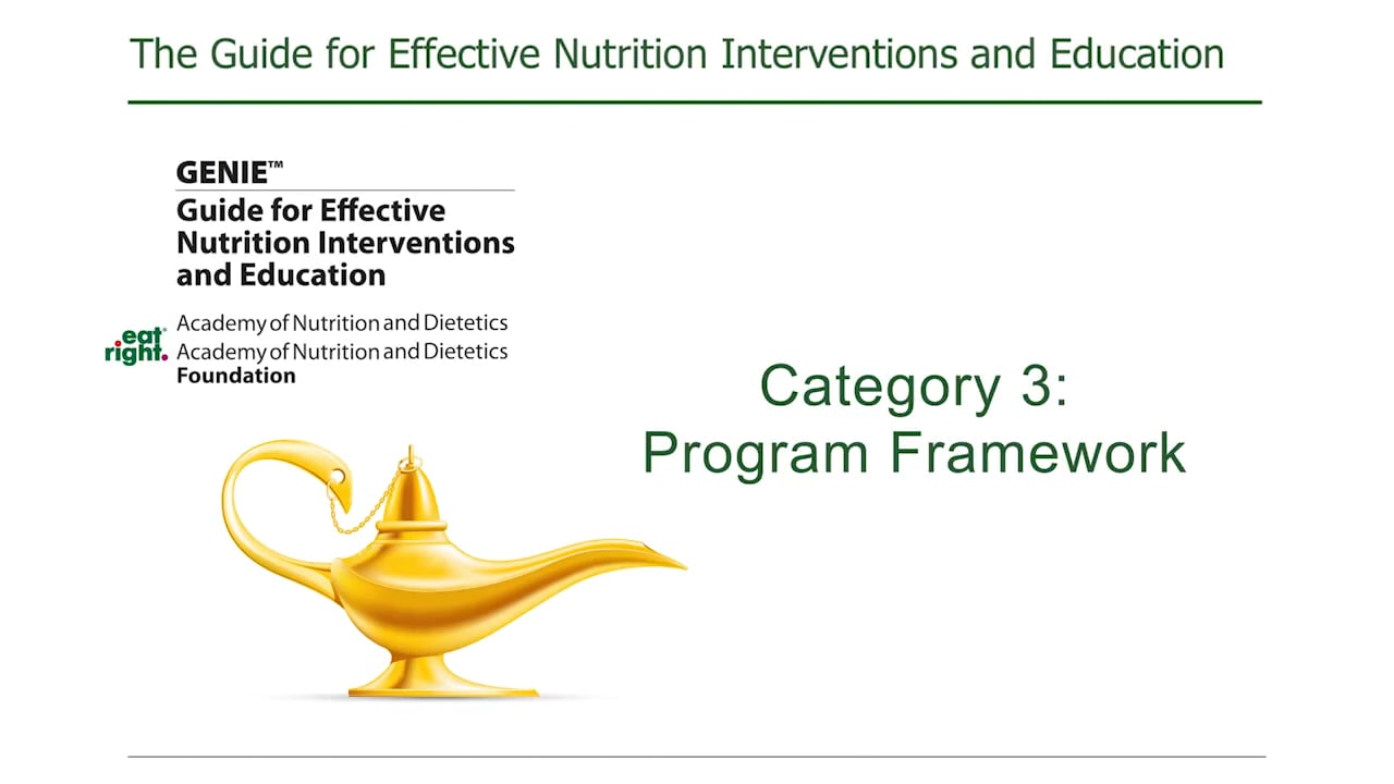 Category 3 - Program Framework
