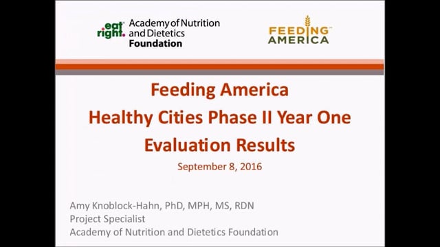Feeding America Healthy Cities Phase II Year One Results