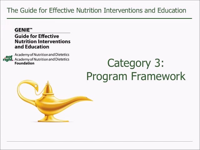 GENIE Tutorial - Category 3: Program Framework