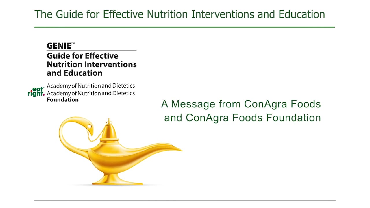 A Message from ConAgra and ConAgra Foods Foundation
