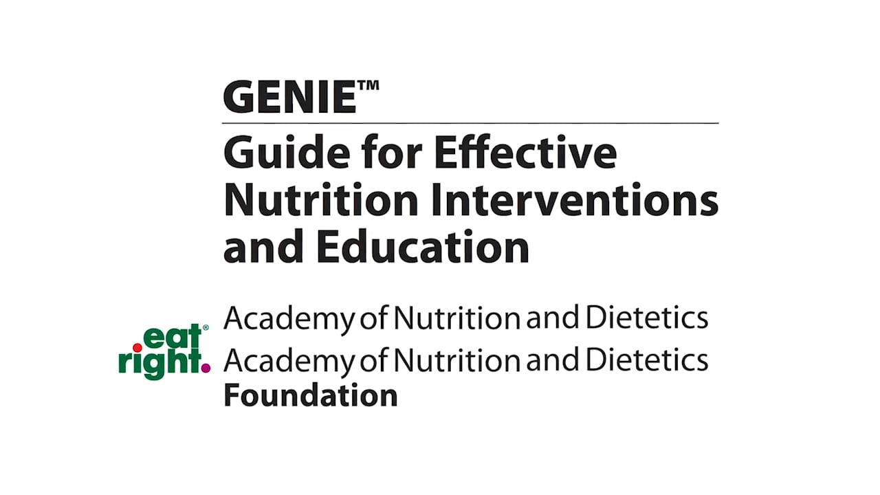 Guide for Effective Nutrition Interventions and Education (GENIE)