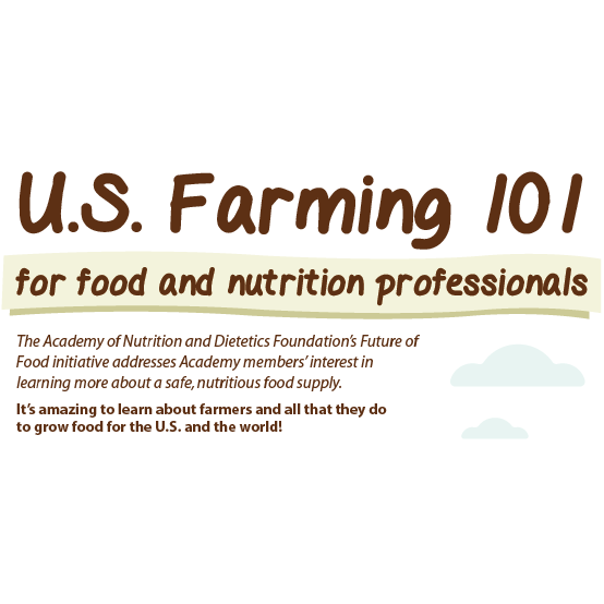Newsletter Cover. U.S. Farming 101 for food and nutrition professionals