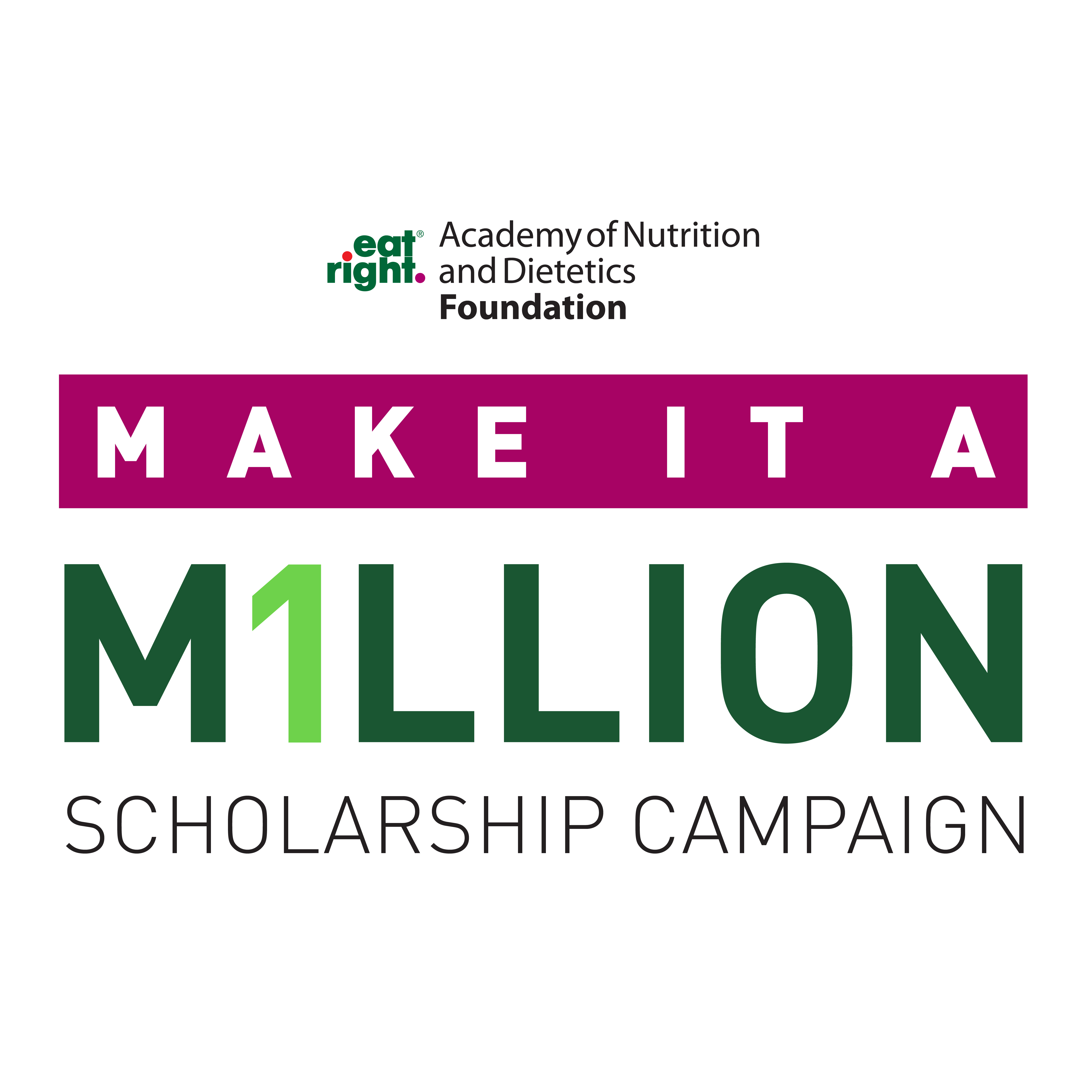 Make It a M1llion Scholarship Campaign Logo